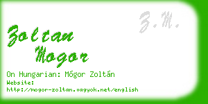 zoltan mogor business card