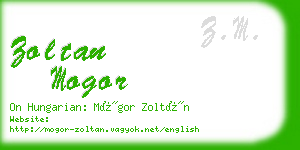 zoltan mogor business card